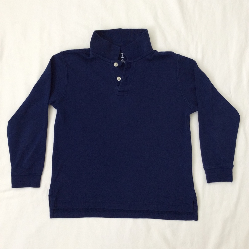 Lands End, size 6X-7.  Long-sleeved polo shirt.